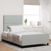Boxspringbed 120x200 cm lichtgrijs fluweel
