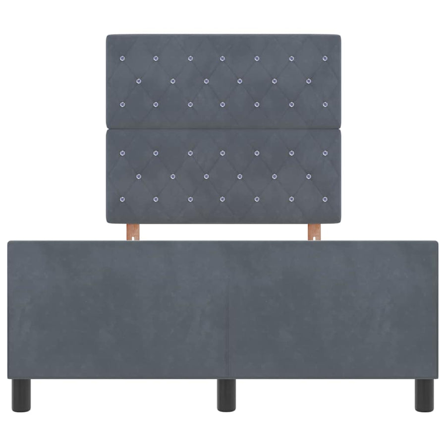 Boxspringbed met hoofdeinde Donkergrijs 120 x 200 cm Fluweel