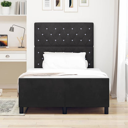 Boxspringbed met hoofdeinde Zwart 120 x 200 cm Fluweel