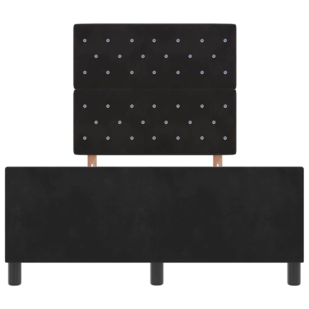 Boxspringbed met hoofdeinde Zwart 120 x 200 cm Fluweel