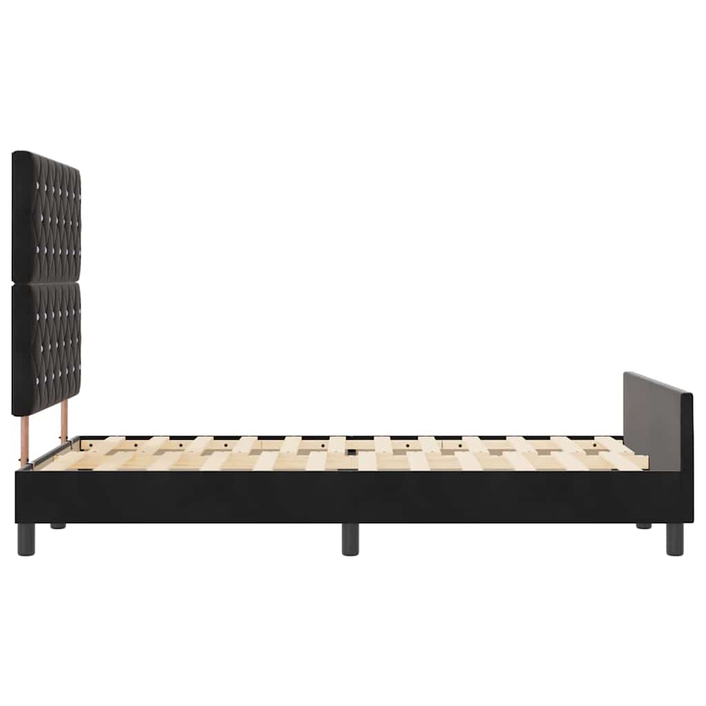 Boxspringbed met hoofdeinde Zwart 120 x 200 cm Fluweel