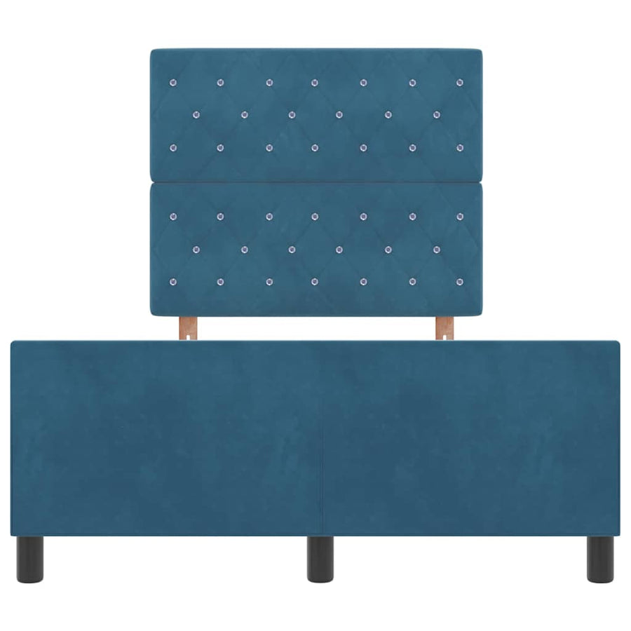 Boxspringbed met hoofdeinde Donkerblauw 120 x 200 cm Fluweel