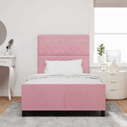 Bedframe met hoofdeinde Roze 120 x 190 cm Fluweel