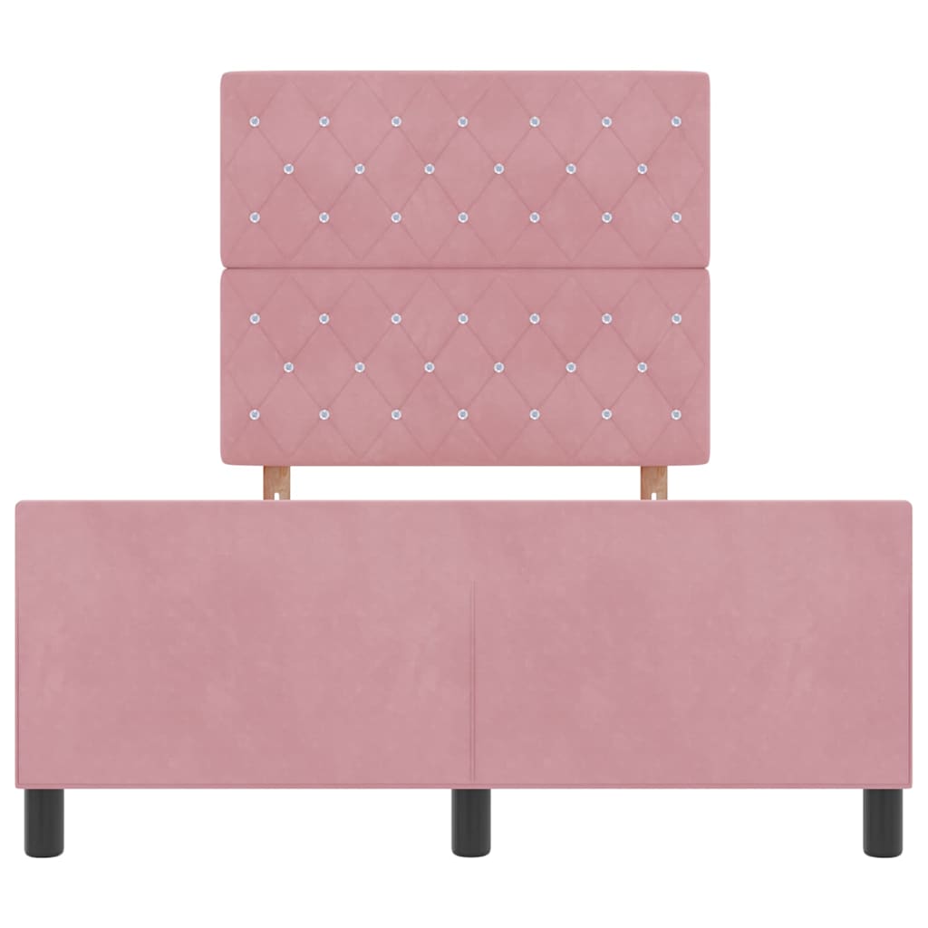 Bedframe met hoofdeinde Roze 120 x 190 cm Fluweel