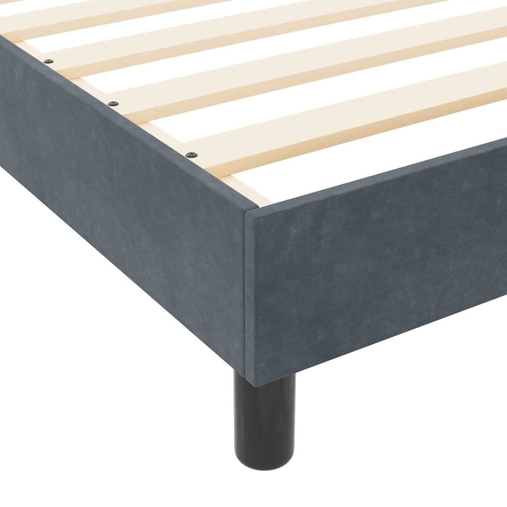 Boxspringbed met hoofdeinde Donkergrijs 120 x 200 cm Fluweel