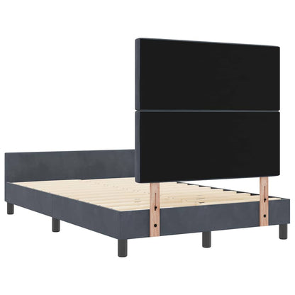 Boxspringbed met hoofdeinde Donkergrijs 120 x 200 cm Fluweel