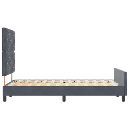 Boxspringbed met hoofdeinde Donkergrijs 120 x 200 cm Fluweel