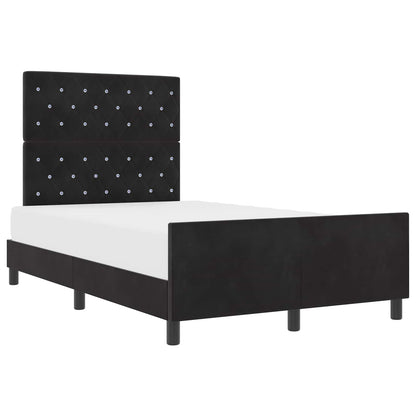 Boxspringbed met hoofdeinde Zwart 120 x 200 cm Fluweel