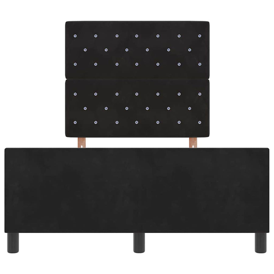 Boxspringbed met hoofdeinde Zwart 120 x 200 cm Fluweel