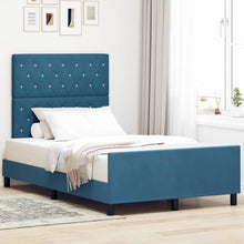 Boxspringbed met hoofdeinde Donkerblauw 120 x 200 cm Fluweel