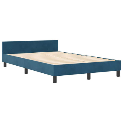 Boxspringbed met hoofdeinde Donkerblauw 120 x 200 cm Fluweel