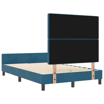 Boxspringbed met hoofdeinde Donkerblauw 120 x 200 cm Fluweel