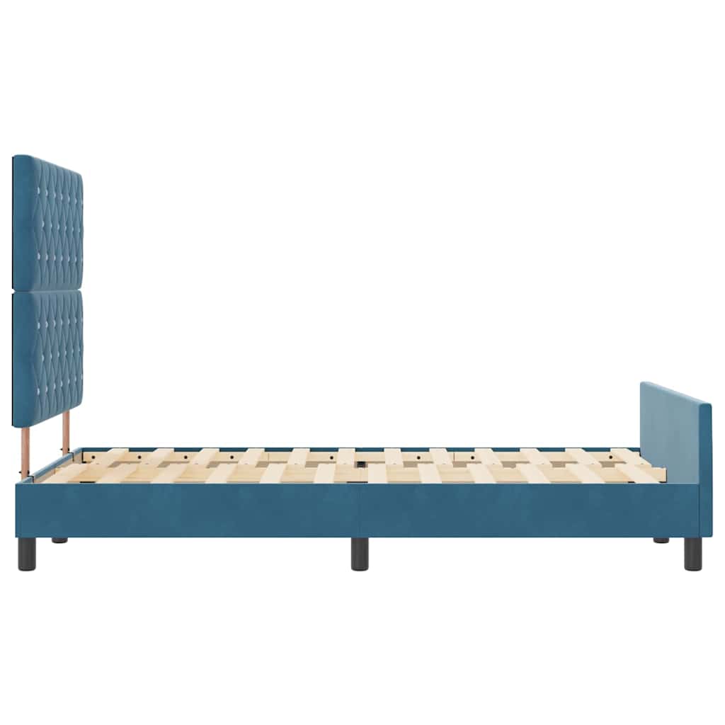 Boxspringbed met hoofdeinde Donkerblauw 120 x 200 cm Fluweel