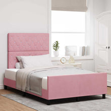 Bedframe met hoofdeinde Roze 120 x 200 cm Fluweel