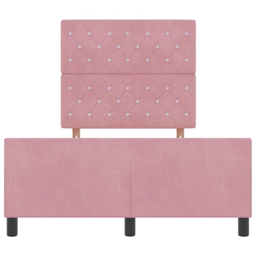 Bedframe met hoofdeinde Roze 120 x 200 cm Fluweel