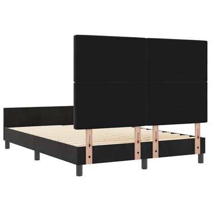 Boxspringbed met hoofdeinde Zwart 140 x 190 cm Fluweel
