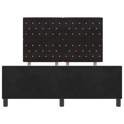 Boxspringbed met hoofdeinde Zwart 140 x 190 cm Fluweel