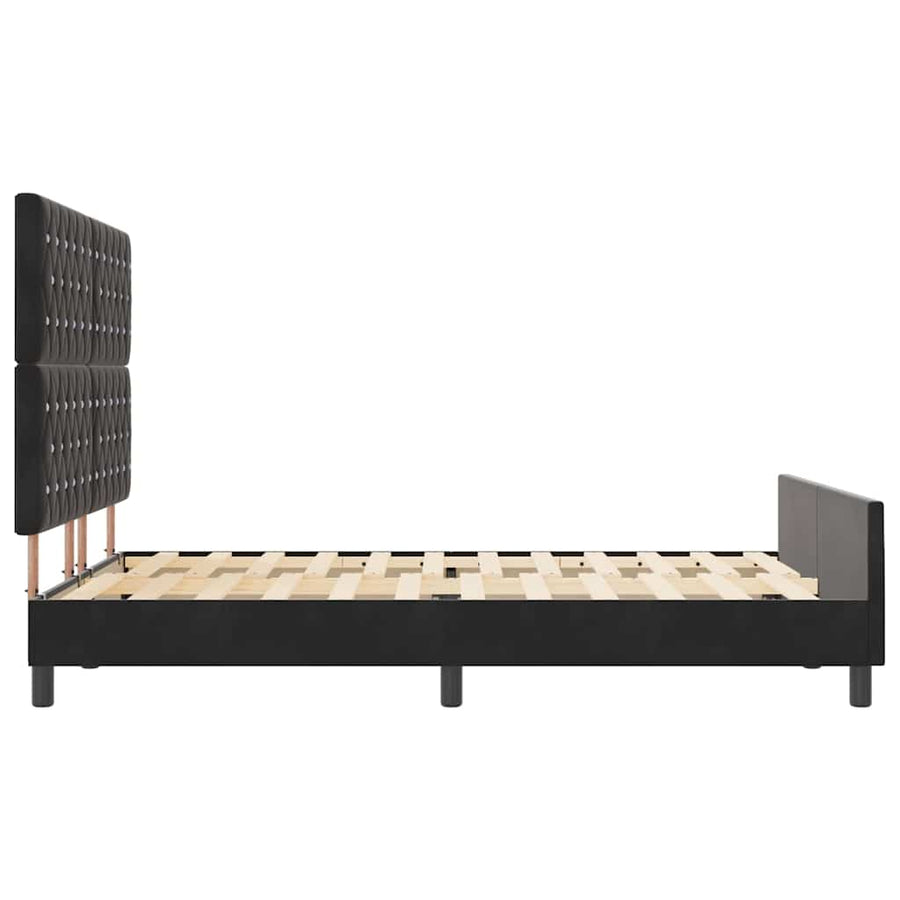 Boxspringbed met hoofdeinde Zwart 140 x 190 cm Fluweel