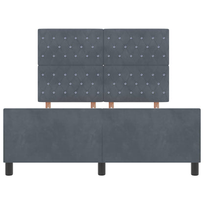 Boxspringbed met hoofdeinde Donkergrijs 140 x 200 cm Fluweel