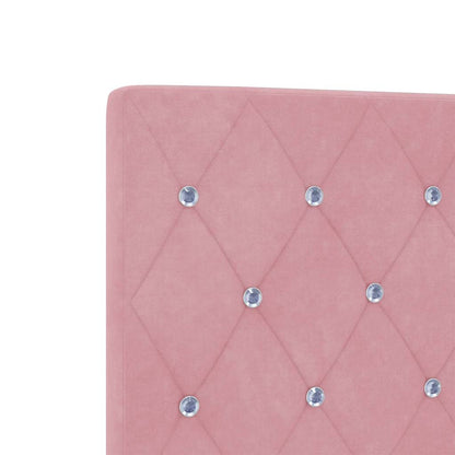 Boxspringbed met hoofdeinde Roze 140 x 200 cm Fluweel