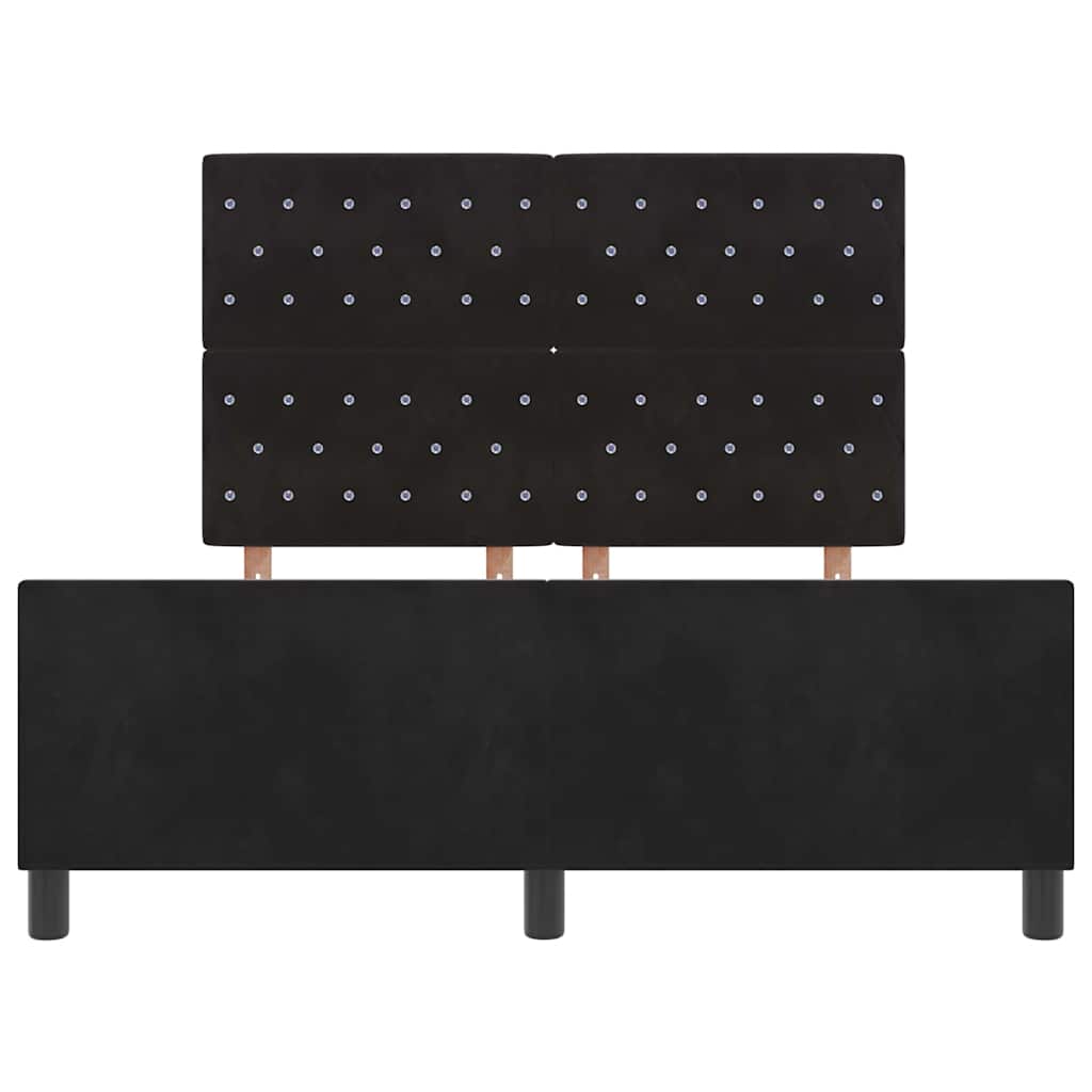 Boxspringbed met hoofdeinde Zwart 160 x 200 cm Fluweel