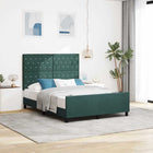 Boxspringbed 160x200 cm donkergroen fluweel