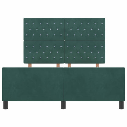 Boxspringbed met hoofdeinde Donkergroen 160 x 200 cm Fluweel