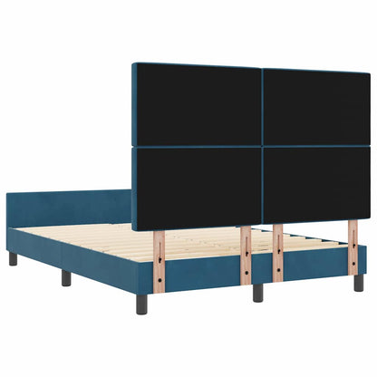 Boxspringbed met hoofdeinde Donkerblauw 160 x 200 cm Fluweel