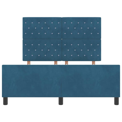 Boxspringbed met hoofdeinde Donkerblauw 160 x 200 cm Fluweel