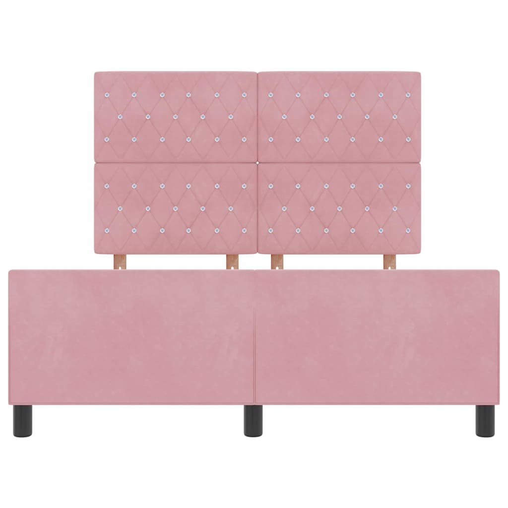 Boxspringbed met hoofdeinde Roze 160 x 200 cm Fluweel