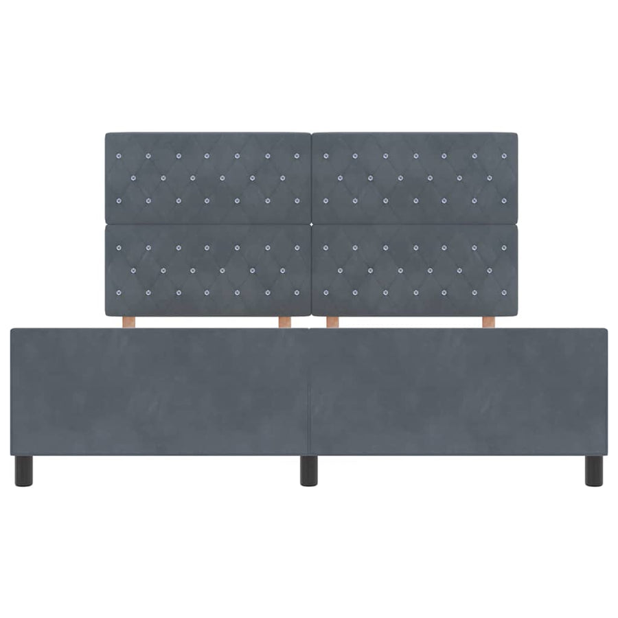 Boxspringbed met hoofdeinde Donkergrijs 180 x 200 cm Fluweel