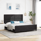 Bed 180x200 cm fluweel zwart