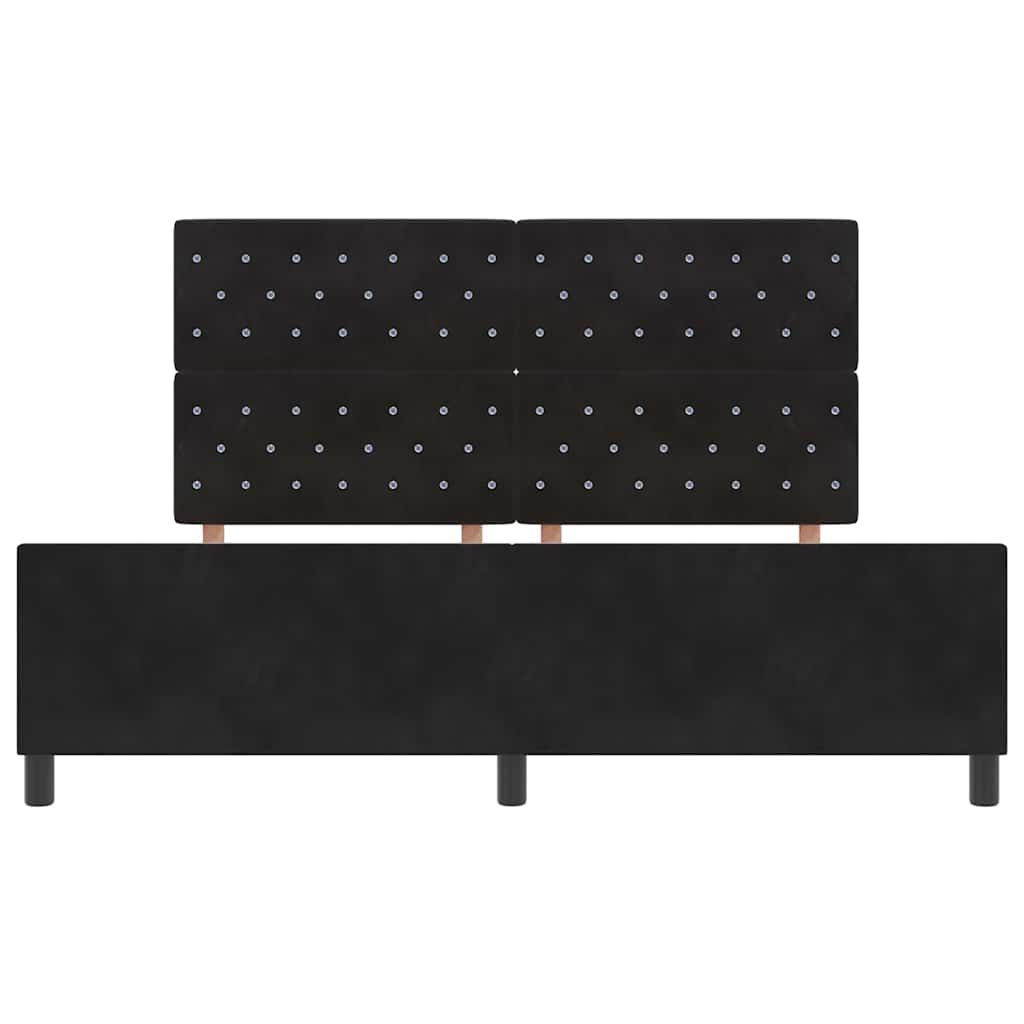 Boxspringbed met hoofdeinde Zwart 180 x 200 cm Fluweel