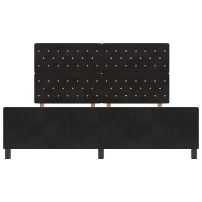Boxspringbed met hoofdeinde Zwart 180 x 200 cm Fluweel