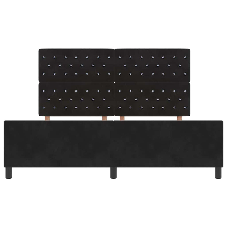 Boxspringbed met hoofdeinde Zwart 180 x 200 cm Fluweel