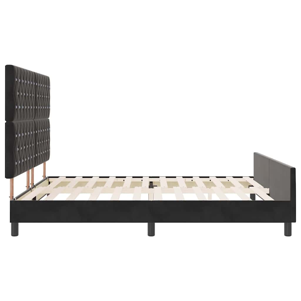 Boxspringbed met hoofdeinde Zwart 180 x 200 cm Fluweel