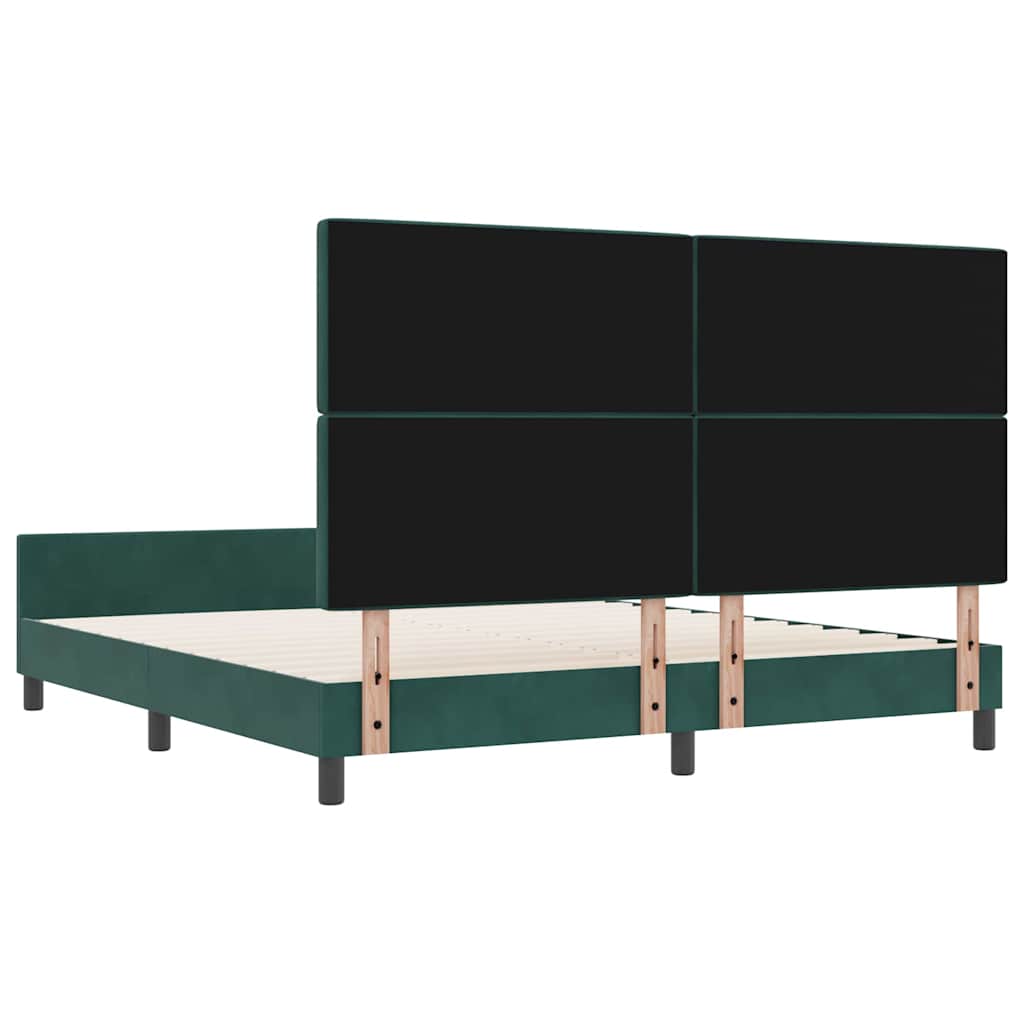Boxspringbed met hoofdeinde Donkergroen 180 x 200 cm Fluweel
