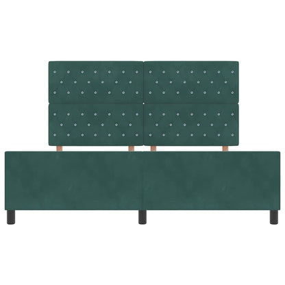 Boxspringbed met hoofdeinde Donkergroen 180 x 200 cm Fluweel