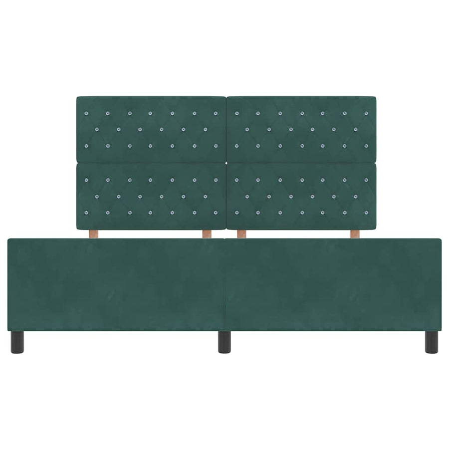 Boxspringbed met hoofdeinde Donkergroen 180 x 200 cm Fluweel