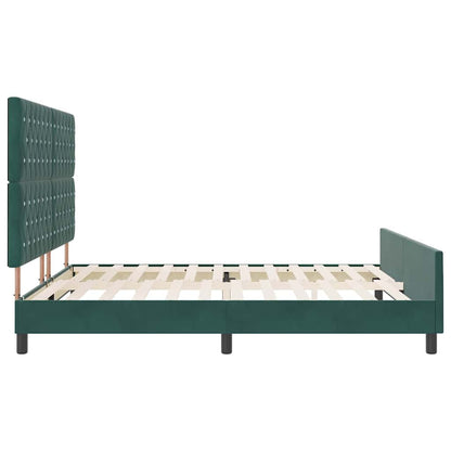 Boxspringbed met hoofdeinde Donkergroen 180 x 200 cm Fluweel