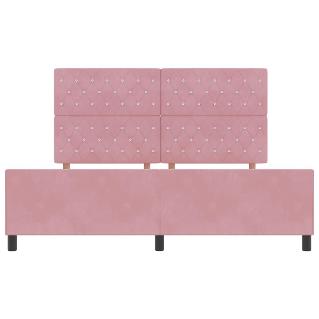 Bedframe met hoofdeinde Roze 180 x 200 cm Fluweel