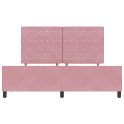Bedframe met hoofdeinde Roze 180 x 200 cm Fluweel