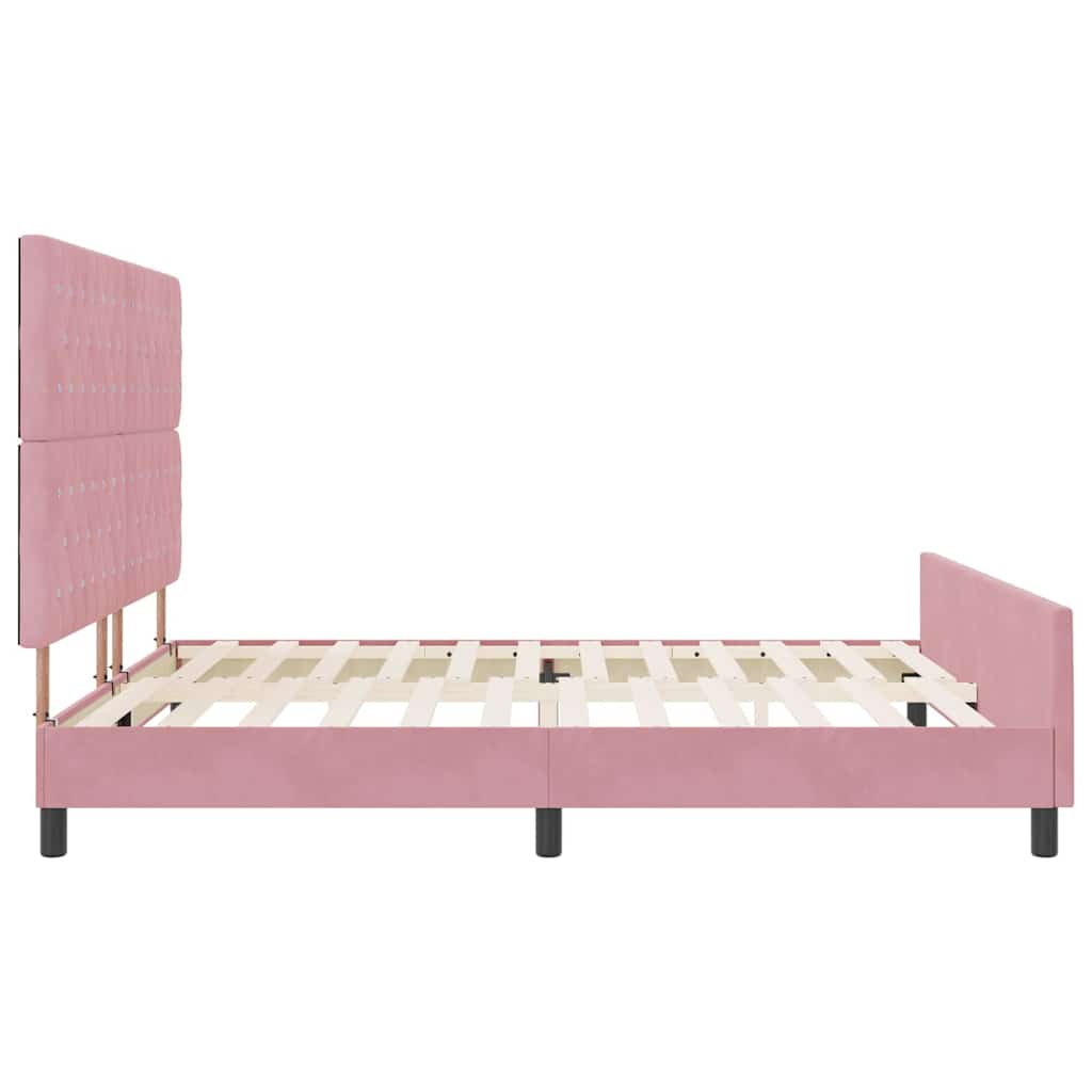 Bedframe met hoofdeinde Roze 180 x 200 cm Fluweel
