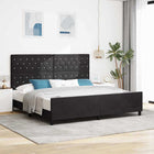 Boxspringbed zwart 200x200 cm fluweel