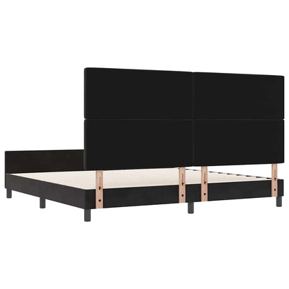 Boxspringbed met hoofdeinde Zwart 200 x 200 cm Fluweel