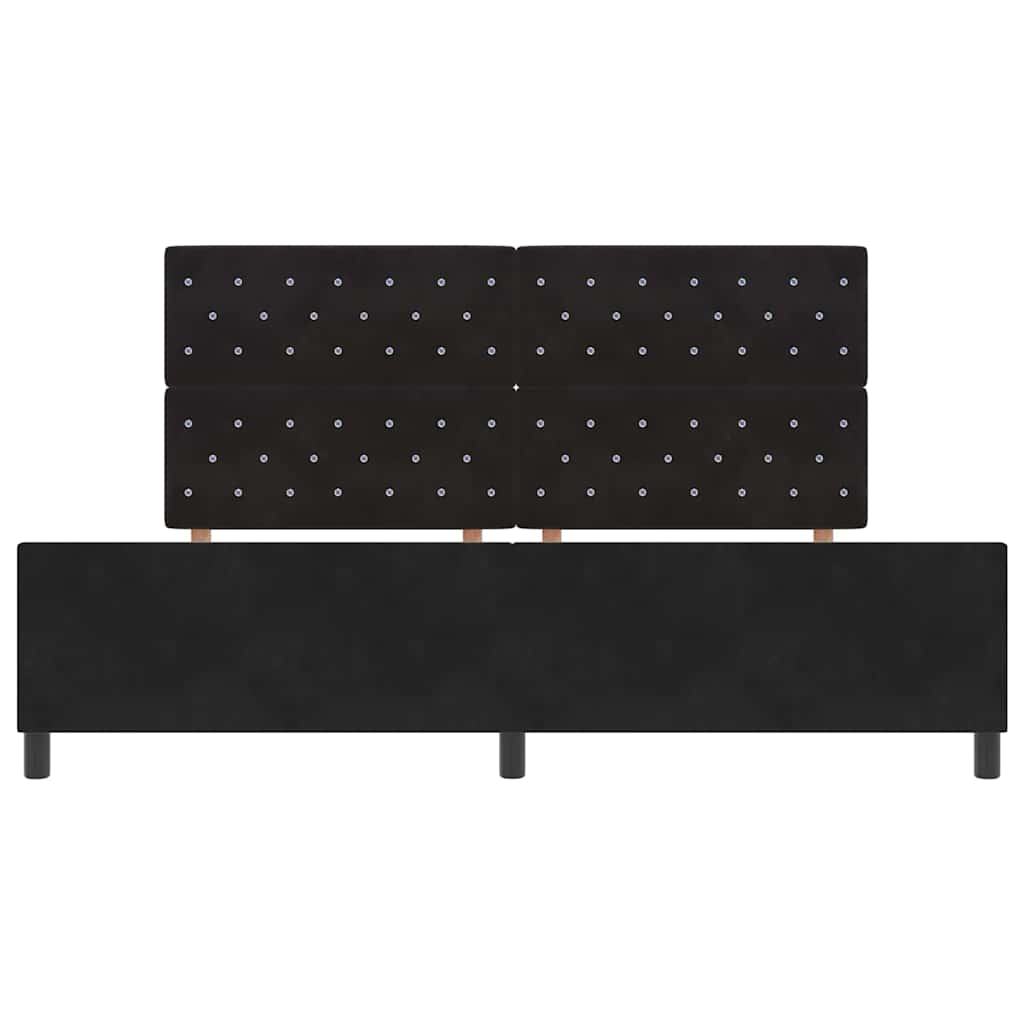 Boxspringbed met hoofdeinde Zwart 200 x 200 cm Fluweel