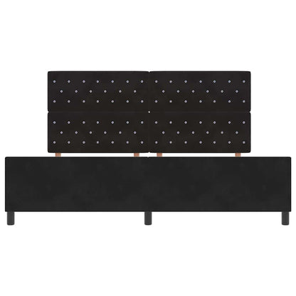 Boxspringbed met hoofdeinde Zwart 200 x 200 cm Fluweel