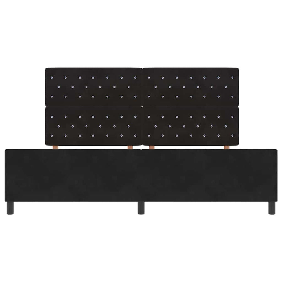 Boxspringbed met hoofdeinde Zwart 200 x 200 cm Fluweel
