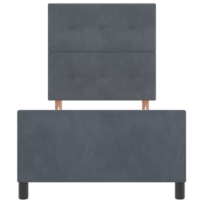 Boxspringbed met hoofdeinde Donkergrijs 100 x 200 cm Fluweel