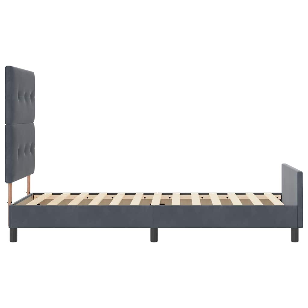 Boxspringbed met hoofdeinde Donkergrijs 100 x 200 cm Fluweel